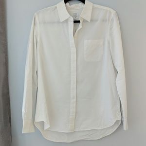Pure cotton white button down shirt
